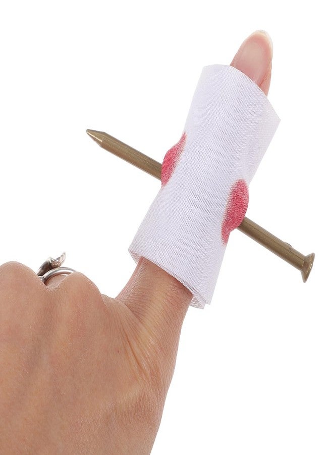 HOOTNEE Halloween Prank Nail Through Finger Toys 6 Pcs Realistic Fake Nails Bloody Props for April Fool S Day Cosplay Party Gag - Image 3